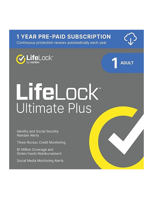 
                                                    LifeLock Ultimate Plus by Norton - 1-Year / 1-Adult - USA